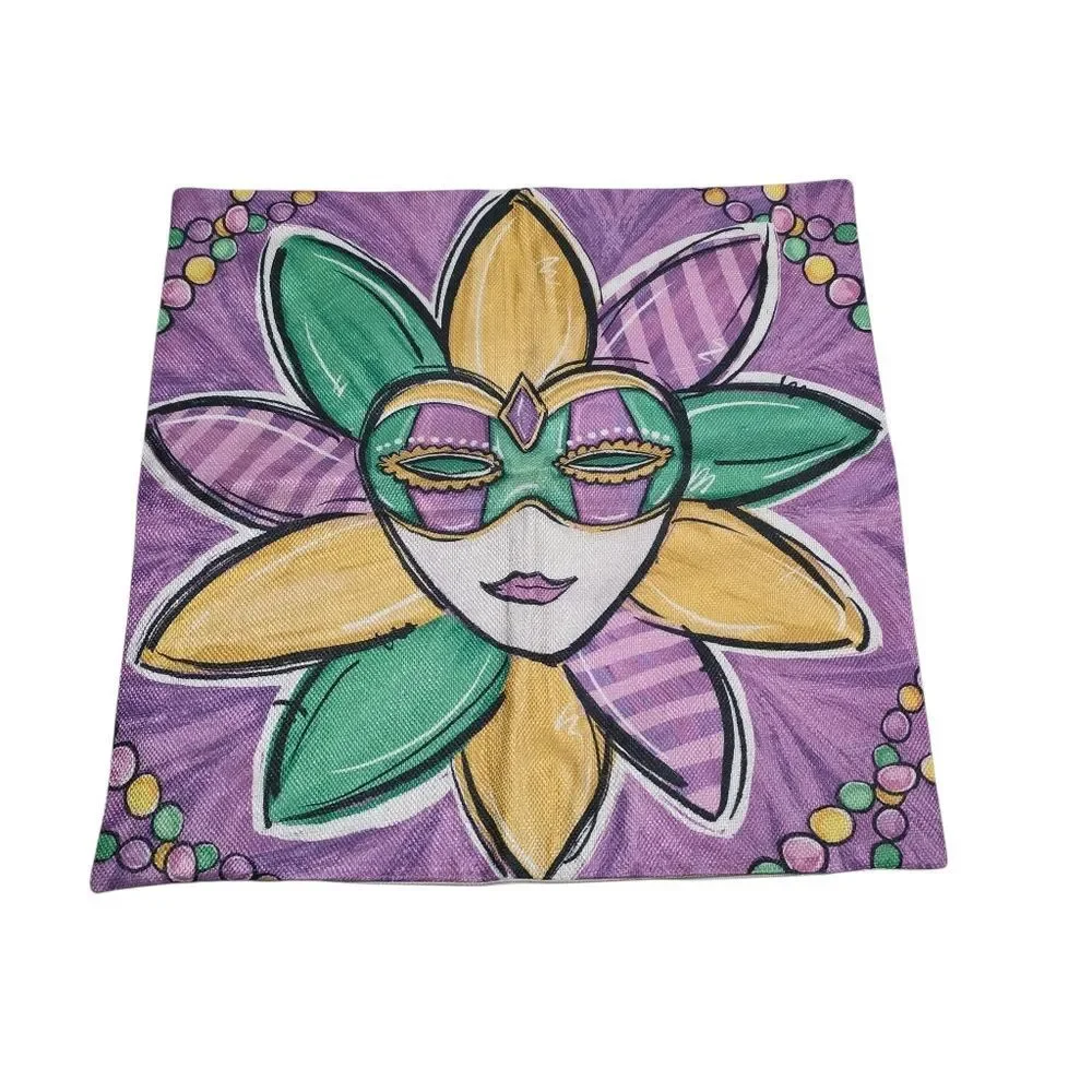 Mardi Gras Themed Pillow Covers